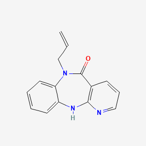 5H-Pyrido(2,3-b)(1,5)benzodiazepin-5-one, 6,11-dihydro-6-(2-propenyl)-