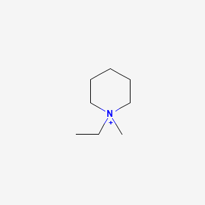 molecular formula C8H18N+ B12801085 Piperidinium, 1-ethyl-1-methyl-, bromide CAS No. 54644-39-2