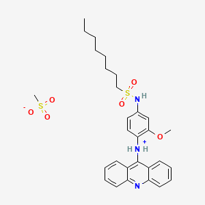 B12801096 4'-(9-Acridinylamino)-3'-methoxy-1-octanesulfonanilide methanesulfonate CAS No. 71798-54-4