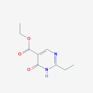 molecular formula C9H12N2O3 B1280111 Ethyl 2-ethyl-6-oxo-1,6-dihydropyrimidine-5-carboxylate CAS No. 64179-80-2