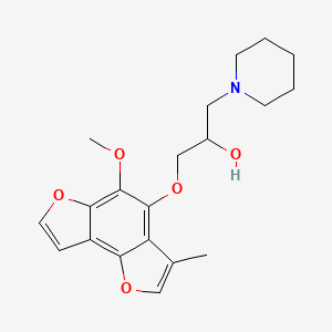 1-(5-Methoxy-3-methyl-benzo(1,2-b;3,4-b')difuran-4-yloxy)-3-piperidin-1-yl-propan-2-ol