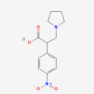 1-Pyrrolidinepropanoic acid, alpha-(4-nitrophenyl)-