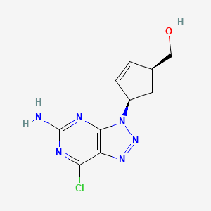 (+-)-cis-(4-(5-Amino-7-chloro-3H-1,2,3-triazolo(4,5-d)pyrimidin-3-yl)-2-cyclopentenyl)carbinol