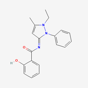 N-(2-Ethyl-3-methyl-1-phenyl-3-pyrazolin-5-ylidene)salicylamide