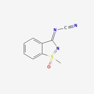 1-Methyl-1-oxido-3H-1,2-benzisothiazol-3-ylidenecyanamide