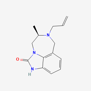 Imidazo(4,5,1-jk)(1,4)benzodiazepin-2(1H)-one, 4,5,6,7-tetrahydro-5-methyl-6-(2-propenyl)-, (R)-