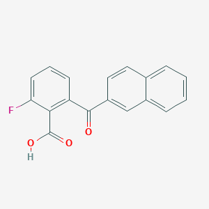 molecular formula C18H11FO3 B12801637 2-Fluoro-6-(naphthalen-2-ylcarbonyl)benzoic acid CAS No. 1993-97-1