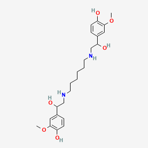 4-[1-hydroxy-2-[6-[[2-hydroxy-2-(4-hydroxy-3-methoxyphenyl)ethyl]amino]hexylamino]ethyl]-2-methoxyphenol