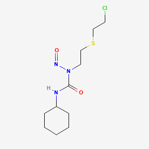 molecular formula C11H20ClN3O2S B12801923 1-(2-((2-Chloroethyl)thio)ethyl)-3-cyclohexyl-1-nitrosourea CAS No. 66929-50-8