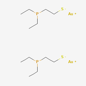 2-diethylphosphanylethanethiolate;gold(1+)