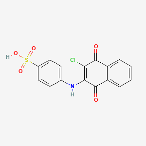 Benzenesulfonic acid, 4-((3-chloro-1,4-dihydro-1,4-dioxo-2-naphthalenyl)amino)-