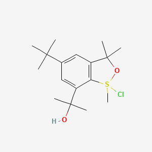 3H-2,1-Benzoxathiole-7-methanol, 1-chloro-5-(1,1-dimethylethyl)-1,1-dihydro-alpha,alpha,1,3,3-pentamethyl-