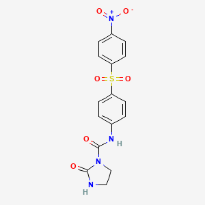 N-(4-((4-(Hydroxy(oxido)amino)phenyl)sulfonyl)phenyl)-2-oxo-1-imidazolidinecarboxamide