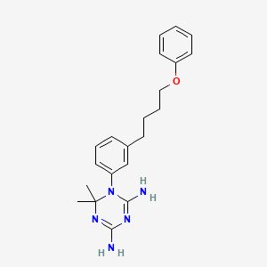 1,3,5-Triazine-2,4-diamine, 1,6-dihydro-6,6-dimethyl-1-(3-(4-phenoxybutyl)phenyl)-