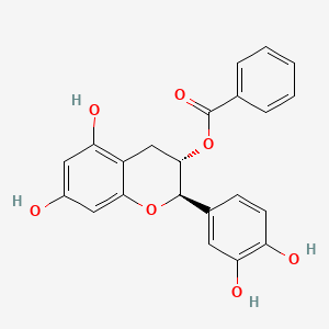 2H-1-Benzopyran-3,5,7-triol, 2-(3,4-dihydroxyphenyl)-3,4-dihydro-,3-benzoate, (2R-trans)-