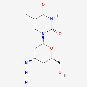 2,4(1H,3H)-Pyrimidinedione, 1-(3-azido-2,3,4-trideoxy-alpha-threo-hexopyranosyl)-5-methyl-