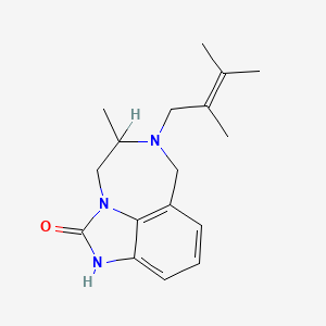 6-(2,3-Dimethyl-2-buten-1-yl)-4,5,6,7-tetrahydro-5-methylimidazo-(4,5,1-jk)(1,4)-benzodiazepin-2(1H)-one