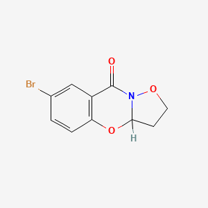 7-Bromo-3,3a-dihydro-2H,9H-isoxazolo(3,2-b)(1,3)benzoxazin-9-one