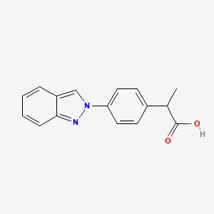 2-(p-(2H-Indazol-2-yl)phenyl)propionic acid