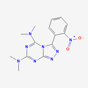 5,7-Bis(dimethylamino)-3-(2-(hydroxy(oxido)amino)phenyl)(1,2,4)triazolo(4,3-a)(1,3,5)triazine