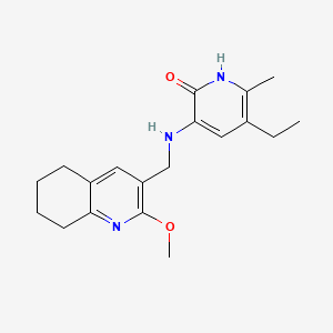 2(1H)-Pyridinone, 5-ethyl-6-methyl-3-(((5,6,7,8-tetrahydro-2-methoxy-3-quinolinyl)methyl)amino)-