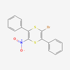 (5-Bromo-3,6-diphenyl-1,4-dithiin-2-yl)(hydroxy)azane oxide