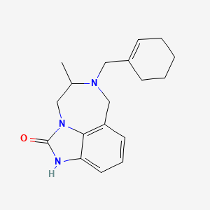 6-(1-Cyclohexenylmethyl)-4,5,6,7-tetrahydro-5-methylimidazo-(4,5,1-jk)(1,4)-benzodiazepin-2(1H)-one