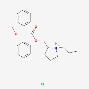 Acetic acid, 2,2-diphenyl-2-methoxy-, (1-propyl-2-pyrrolidinyl)methyl ester, hydrochloride