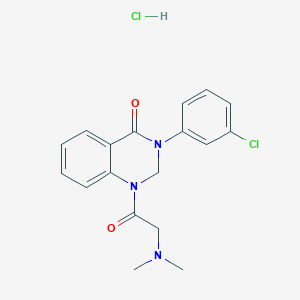 4(1H)-Quinazolinone, 2,3-dihydro-3-(m-chlorophenyl)-1-(dimethylaminoacetyl)-, hydrochloride