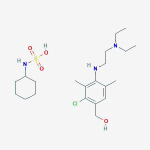 [2-Chloro-4-[2-(diethylamino)ethylamino]-3,5-dimethylphenyl]methanol;cyclohexylsulfamic acid