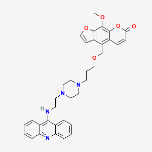 7H-Furo(3,2-g)(1)benzopyran-7-one, 4-((3-(4-(2-(9-acridinylamino)ethyl)-1-piperazinyl)propoxy)methyl)-9-methoxy-