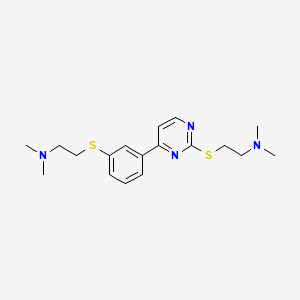 Ethanamine, 2-((4-(3-((2-(dimethylamino)ethyl)thio)phenyl)-2-pyrimidinyl)thio)-N,N-dimethyl-