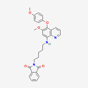 1H-Isoindole-1,3(2H)-dione, 2-(5-((6-methoxy-5-(4-methoxyphenoxy)-8-quinolinyl)amino)pentyl)-