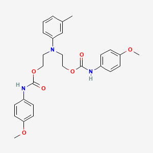 [(3-Methylphenyl)imino]diethane-2,1-diyl bis[(4-methoxyphenyl)carbamate]