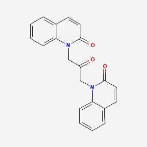 2(1H)-Quinolinone, 1,1'-(2-oxo-1,3-propanediyl)bis-