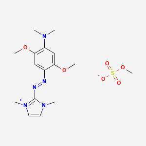 1H-Imidazolium, 2-((4-(dimethylamino)-2,5-dimethoxyphenyl)azo)-1,3-dimethyl-, methyl sulfate