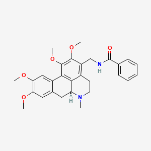 Benzamide, N-((5,6,6a,7-tetrahydro-1,2,9,10-tetramethoxy-6-methyl-4H-dibenzo(de,g)quinolin-3-yl)methyl)-, (S)-