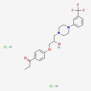 1-(4-Propionylphenoxy)-3-(4-(m-trifluoromethyl)phenylpiperazinyl)propan-2-ol dihydrochloride