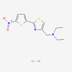 Thiazole, 4-diethylaminomethyl-2-(5-nitro-2-thienyl)-, monohydrochloride