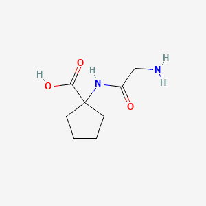 1-((Aminoacetyl)amino)cyclopentanecarboxylic acid