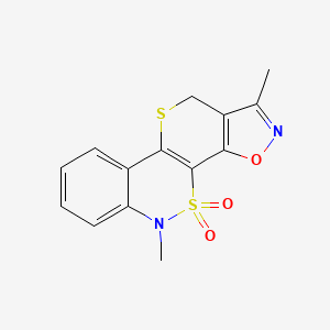 8,14-dimethyl-12-oxa-9λ6,17-dithia-8,13-diazatetracyclo[8.7.0.02,7.011,15]heptadeca-1(10),2,4,6,11(15),13-hexaene 9,9-dioxide