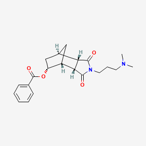 [(1R,2S,6R,7R,8R)-4-[3-(dimethylamino)propyl]-3,5-dioxo-4-azatricyclo[5.2.1.02,6]decan-8-yl] benzoate