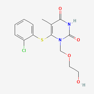 6-((2-Chlorophenyl)thio)-1-((2-hydroxyethoxy)methyl)thymine