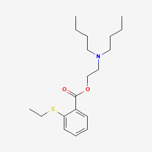 molecular formula C19H31NO2S B12803727 2-(dibutylamino)ethyl 2-ethylsulfanylbenzoate CAS No. 67049-67-6