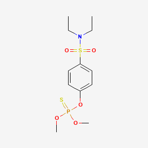 Phosphorothioic acid, O,O-dimethyl ester, O-ester with N,N-diethyl-p-hydroxybenzenesulfonamide