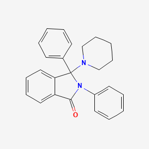 molecular formula C25H24N2O B12803788 2,3-Diphenyl-3-(1-piperidinyl)-1-isoindolinone CAS No. 3532-51-2