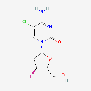 Cytidine, 5-chloro-2',3'-dideoxy-3'-fluoro-