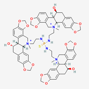 molecular formula C66H72N6O15PS+3 B12803833 Ukrain cation CAS No. 732958-87-1