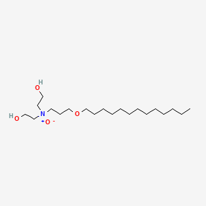 molecular formula C20H43NO4 B12803877 2,2'-((3-(Tridecyloxy)propyl)imino)bisethanol N-oxide CAS No. 83875-88-1