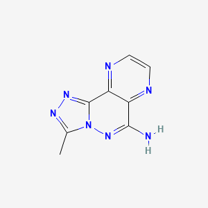 molecular formula C8H7N7 B12803913 3-Methylpyrazino(2,3-d)(1,2,4)triazolo(4,3-b)pyridazin-6(5H)-imine CAS No. 81450-48-8